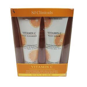 SJ Clinicals by SJ Creations Vitamin C Face Cleanser & Face Scrub Gift Set